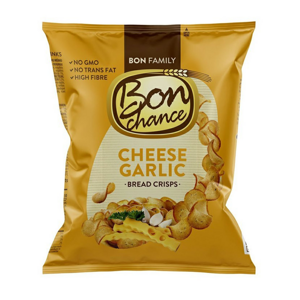 Bon Chance Chlebové chipsy s česnekem a sýrem 60 g