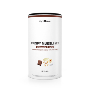 GymBeam Crispy Muesli Mix čokoláda oříšky 420 g