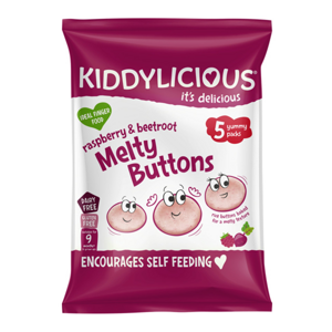 Kiddylicious Ovocno-zeleninové knoflíčky malina s řepou (5x6g) multipack