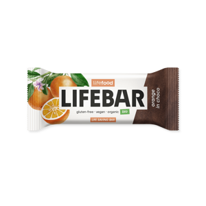 Lifebar InChoco Tyčinka pomeranč raw BIO 40 g