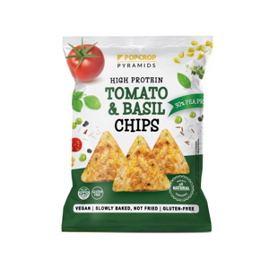 Popcrop Proteinové chipsy s rajčatovo - bazalkovou příchutí 60 g