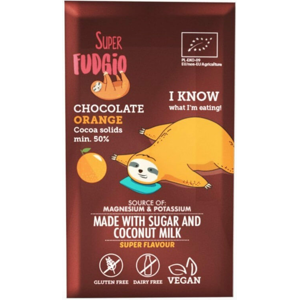 Super Fudgio Čokoláda s kokosovým mlékem a pomerančem BIO 80 g