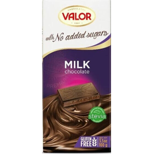 Valor mléčná čokoláda 36 % kakaa bez lepku a přidaného cukru 100 g